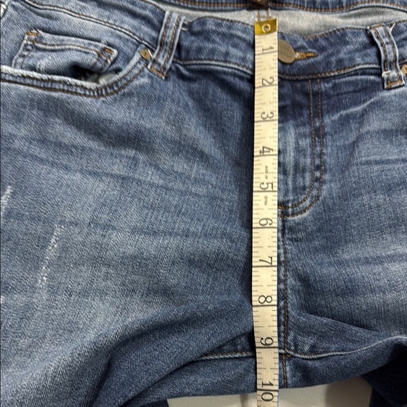 Kut from the Kloth Blue Boyfriend Jeans with Rolled Hems - Picture 7 of 8